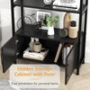 4 Tier Bookshelf, Arched Bookcase with Doors Storage, 71.5 Inches Tall Industrial Book Shelf with Sturdy Metal Frame and Quality Boards,Bookshelf - 4 of 4