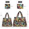 Wrapables Large & Small Foldable Nylon Reusable Shopping Grocery Bags (Set of 2), Happy Sharks - 2 of 4