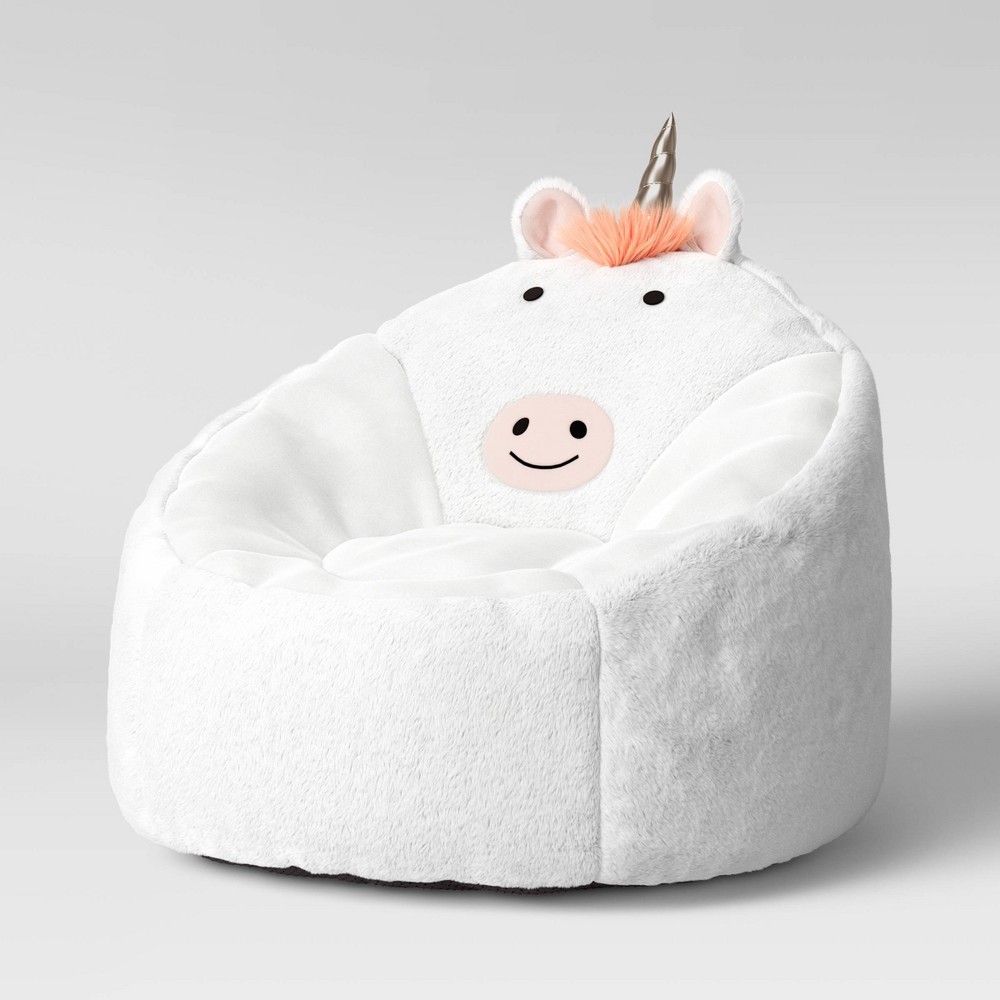 Photos - Bean Bag Unicorn Kids'  Chair - Pillowfort™