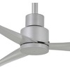 44" Minka Aire Modern 3 Blade Outdoor Ceiling Fan with Remote Control Silver Wet Rated Patio Exterior Porch Gazebo Garage Barn - 3 of 4