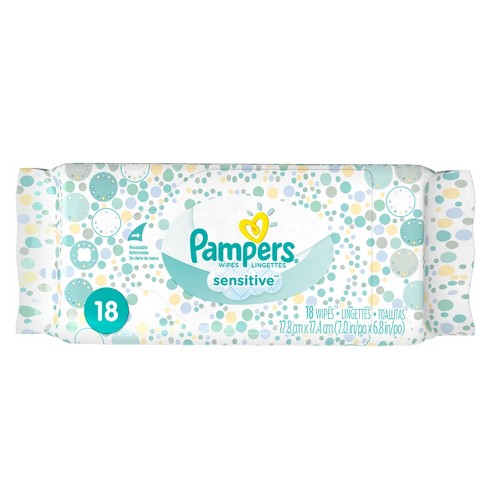 Pampers Travel Pack Sensitive Wipes - 18 Ct : Target