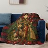 Lomsoe Christmas Tree with Plaid Throw Blanket, Flannel Throw Blanket, Warm Soft Cozy Flannel Blankets for Bedroom, Camping, Couch - 2 of 3