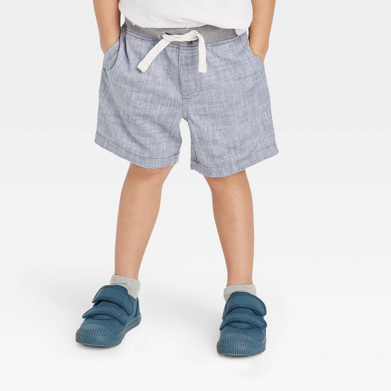 Toddler Boys' Chambray Pull-On Shorts - Cat & Jack™, 1 of 4