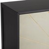 55 Downing Street Hermes 35 1/4" Wide Gray and Gold Wooden 2-Door Cabinet - 3 of 4