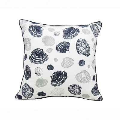 RightSide Designs Clam Pattern Indoor/Outdoor Throw Pillow
