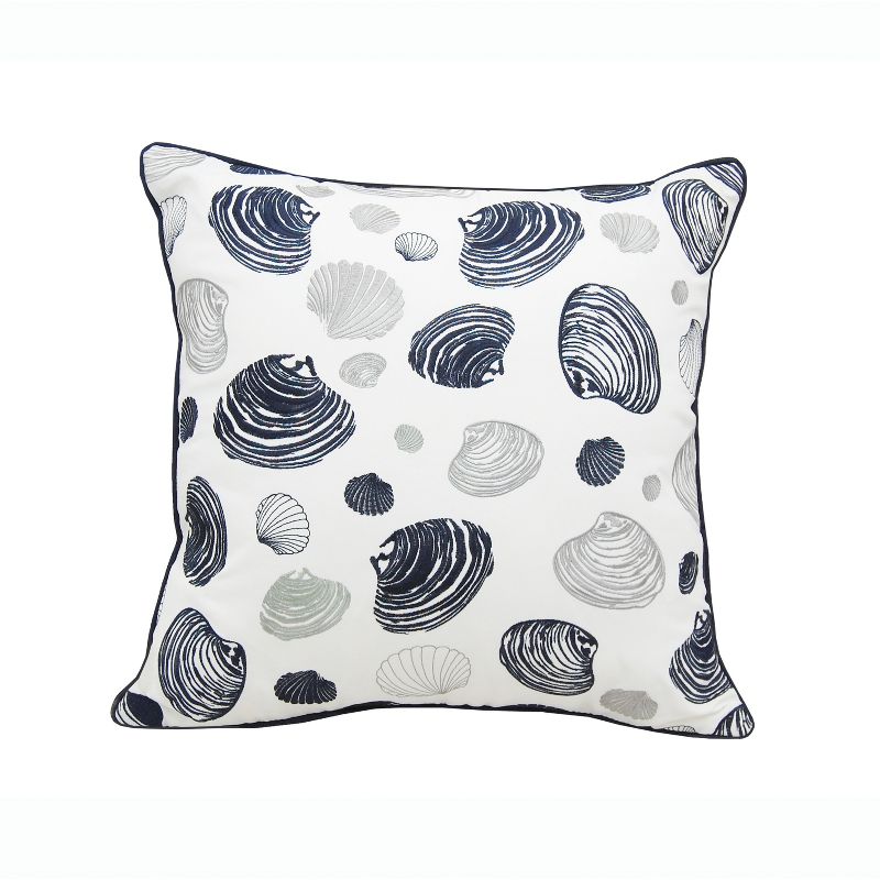RightSide Designs Clam Pattern Indoor / Outdoor Throw Pillow, 1 of 6