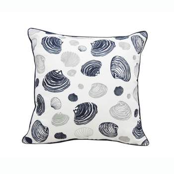 RightSide Designs Clam Pattern Indoor / Outdoor Throw Pillow
