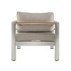 Coolbibila-Patio Club Chair, Aluminum Accent Chairs, Arm Chairs With Cushion And Back, Patio Accent Chairs With Modern Design - 3 of 4