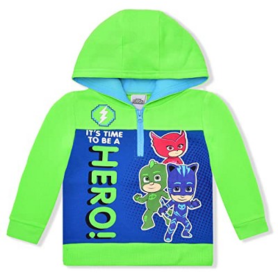 PJ Masks Girls' Toddler Owlette Zip Up Hoodie with Mesh Mask and Detachable Cape 