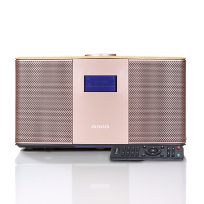 AIWA Exos 5 Wireless Speaker - Powerful Sound and Versatile Connectivity On-The-Go - Bluetooth, FM Radio, Clock, 20W RMS, LCD Display