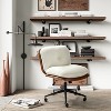 Mandy Mid Century Modern Home Armless Office Chair | HULALA HOME-CAMEL - 3 of 4