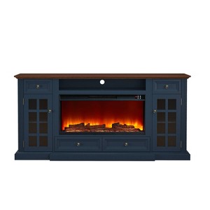 Festivo Farmhouse 73" TV Stand for TVs up to 80" with Fireplace - 1 of 4