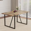 NicBex Modern Rectangular Dining Table for 4-6 Person with Metal Legs, Kitchen Table with Thick Tabletop, Dining Table for Kitchen, Bedroom - 2 of 4