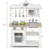 Yinvani Wooden Pretend Play Kitchen Set for Kids with Accessories and Sink - 2 of 4