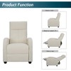 LACOO Linen Leather Recliner Chair Padded Club Chair for Home Theater - 4 of 4
