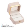 Unique Bargains Cloth PU Leather Wedding Ring Box - 4 of 4