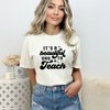 Simply Sage Market Women's Beautiful Day To Teach Short Sleeve Garment Dyed Tee - 2 of 2