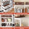 Aheaplus 74'' Closet Organizer with Wood Drawers, Garment Rack with Wood Shelves and Hanging Rods - 4 of 4