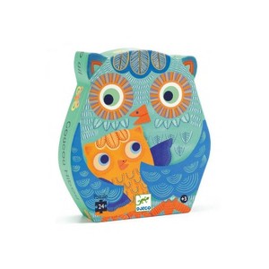 Djeco Hello Owl Silhouette Puzzle, 24 Pieces, 16 x 12 inches, Ages 3 and Up - 1 of 2