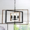 Bella Depot 4-Light Wood Chandelier Adjustable Pendant Light for Kitchen Island - 2 of 4