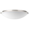Progress Lighting, Linen Collection, 1-Light Flush Mount, Brushed Nickel, Linen Shade, Steel, 16" Width, 4.5" Height - 2 of 4