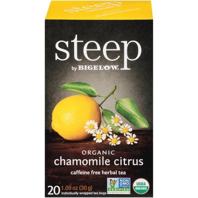 Bigelow organic chamomile citrus herbal tea case of 6/18