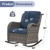 Gymojoy Outdoor Rocking Chair Rattan Rocker Chairs with Cushion - 2 of 4