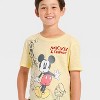 Boys' Mickey Mouse & Friends Short Sleeve Graphic T-Shirt - Cream - 2 of 4