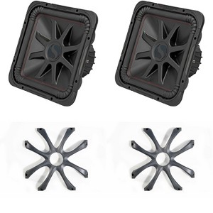 Kicker (2) 45L7R154 L7R 15-Inch (38cm) Subwoofer, Dual Voice Coil, 4-Ohm w/ Cast Aluminum Grill Bundle - 1 of 4