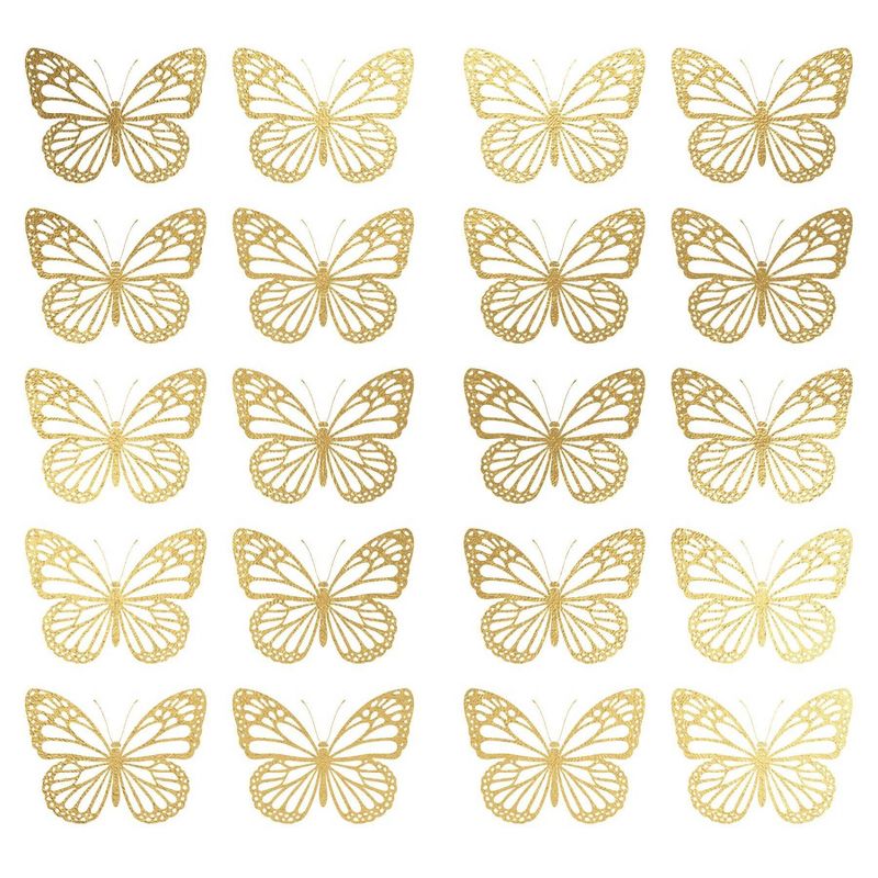 Butterfly Peel and Stick Wall Decal Gold - RoomMates, 1 of 5