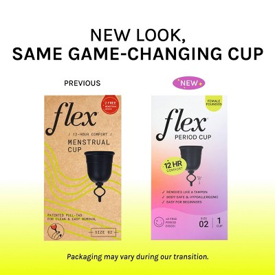 Flex Beginner Full Fit Menstrual Cup + Menstrual Discs - 3ct