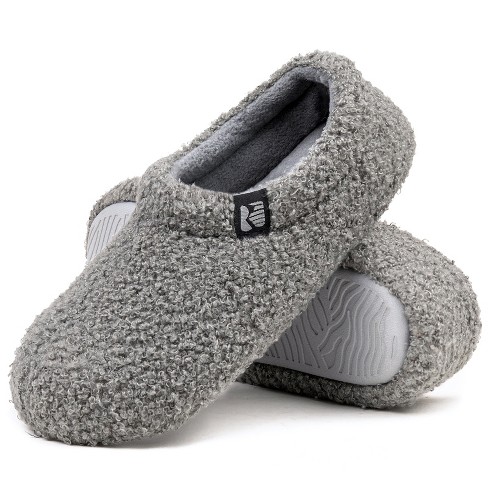 Women's Teddy Fleece Closed Back Slipper, Size 5-6 US Women, Black