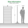 Pexfix 72 x 35 Inch Metal Privacy Screen Freestanding Outdoor Divider Panel For Patio Deck Balcony Heavy Duty Base Weatherproof Black Fishbone Diagram - 4 of 4