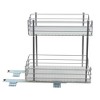 Household Essentials 12" 2-Tier Pantry Organizer Nickel: Steel Kitchen Storage, Cabinet Organizers, Spot Clean, Gray - 4 of 4