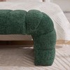 Kumasinova Modern Upholstered Armless Bed Bench, Channel Tufted Entryway Bench, Multi-Purpose Chenille Ottoman Foot Stool for Living Room, Bedroom - 3 of 4