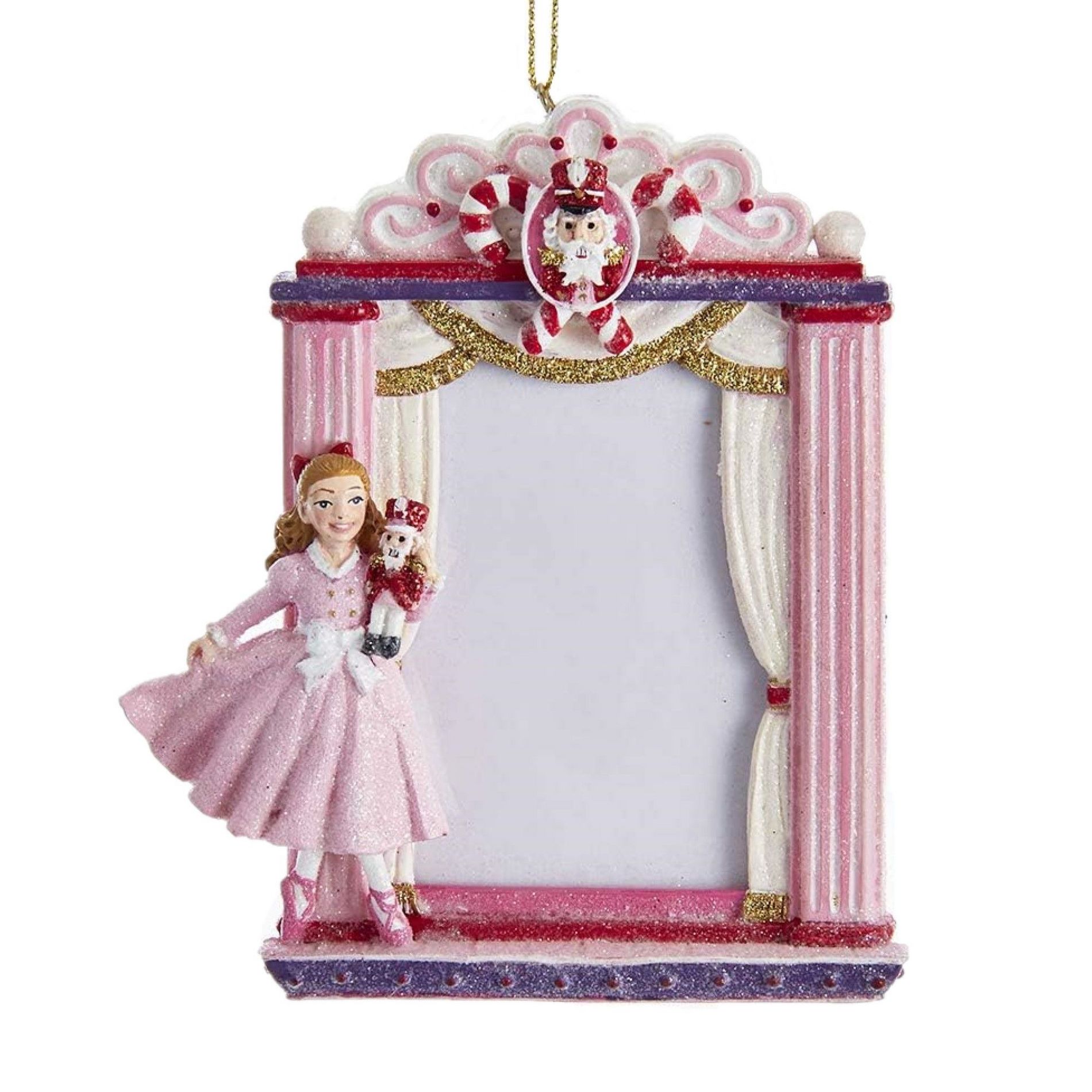 Kurt Adler Resin Ornament for Christmas Tree, Clara Picture Frame