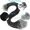 "100Pcs Premium Leather Necklace Chains, 1.5mm Waxed Rope Cord with Clasps for Jewelry Making, Bulk Pendant String Black 18", DIY Craft Supplies, - 4 of 4