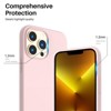 BONGEEK Compatible with iPhone 13 Pro Max Case 6.7", Slim Liquid Silicone 3 Layers Full Covered Soft Gel Rubber Case Cover 6.7 inch-Chalk Pink - 4 of 4