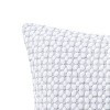 16"x24" Oversized Puff Embroidery Lumbar Throw Pillow White/Gray - VCNY Home: Microfiber, Indoor Use, Zippered - 3 of 4