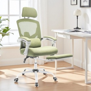 IULULU Office Desk Chair with Footrest, High-Back Mesh Rolling Swivel Reclining Chairs - 1 of 4