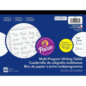 Pacon Zaner-Bloser D'Nealian Multi-Program Tablet Handwriting Paper Grades K-1st 40 Sheets (2480) - 1 of 2