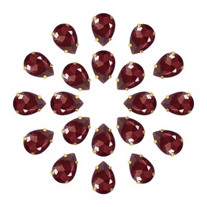 Unique Bargains Glass Craft Embellishments Flat Back Four Claws Teardrop Gems 20 Pcs - 1 of 4