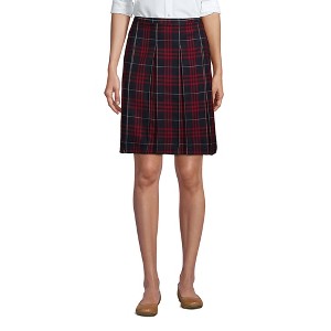 School Uniform Young Women's Plaid Box Pleat Skirt Top of the Knee - 1 of 4