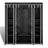 vidaXL Fabric Wardrobe with Compartments and Rods 17.7 inches x59 inches x69 inches Black - 4 of 4