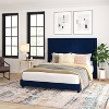 Soren Velvet Upholstered Platform Bed Frame with Wingback Headboard - Taylor & Logan - 4 of 4