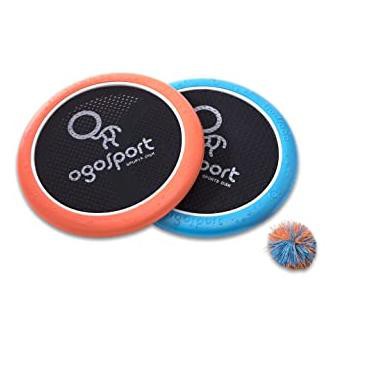 OgoDisk Mini Disc Set with OgoSoft Rubber Ball - Outdoor Bouncy Disk Game for Lawn & Pool - Throw, Toss & Catch - Kids & Adults 8+