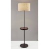 63.5" Oliver Charge Shelf Floor Lamp Black - Adesso: Modern ETL Listed with Linen Shade - 3 of 4