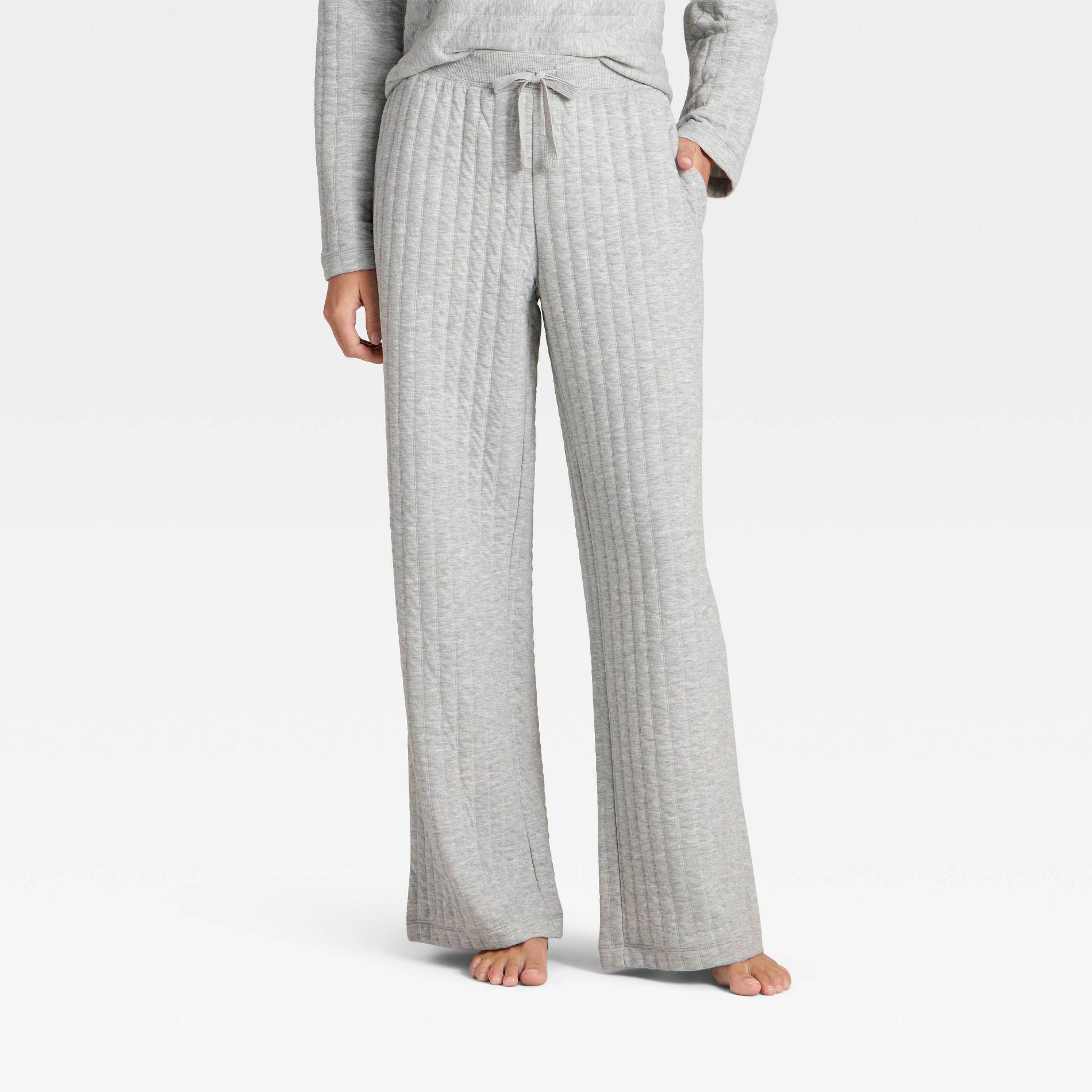 Women's Quilted Wide Leg Lounge Pants - Auden™