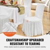 VEVOR Stretch Spandex Folding Chair Covers, Universal Fitted Chair Cover with Skirt, Removable Washable Protective Slipcovers, (4 PCS White) - 4 of 4