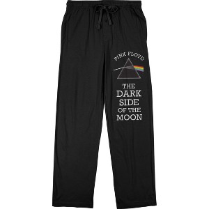 Pink Floyd Dark Side of the Moon Men's Black Drawstring Sleep Pajama Pants - 1 of 3